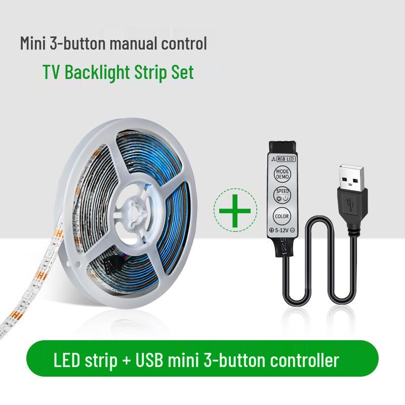 RGB Furniture Light Strip – USB 5V, 30 LEDs, Flexible for Esports Tables, Chairs & Bedside Atmosphere Lighting