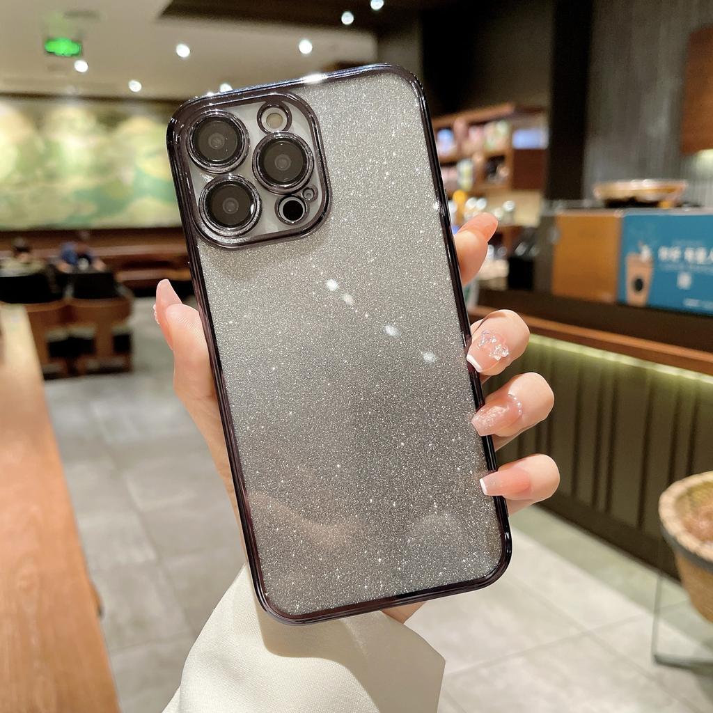 Applicable To Apple 16proMax Flash Powder Mobile Phone Case Electroplated IPhone 15 Gradient High-end 14 Anti-fall Protection Case