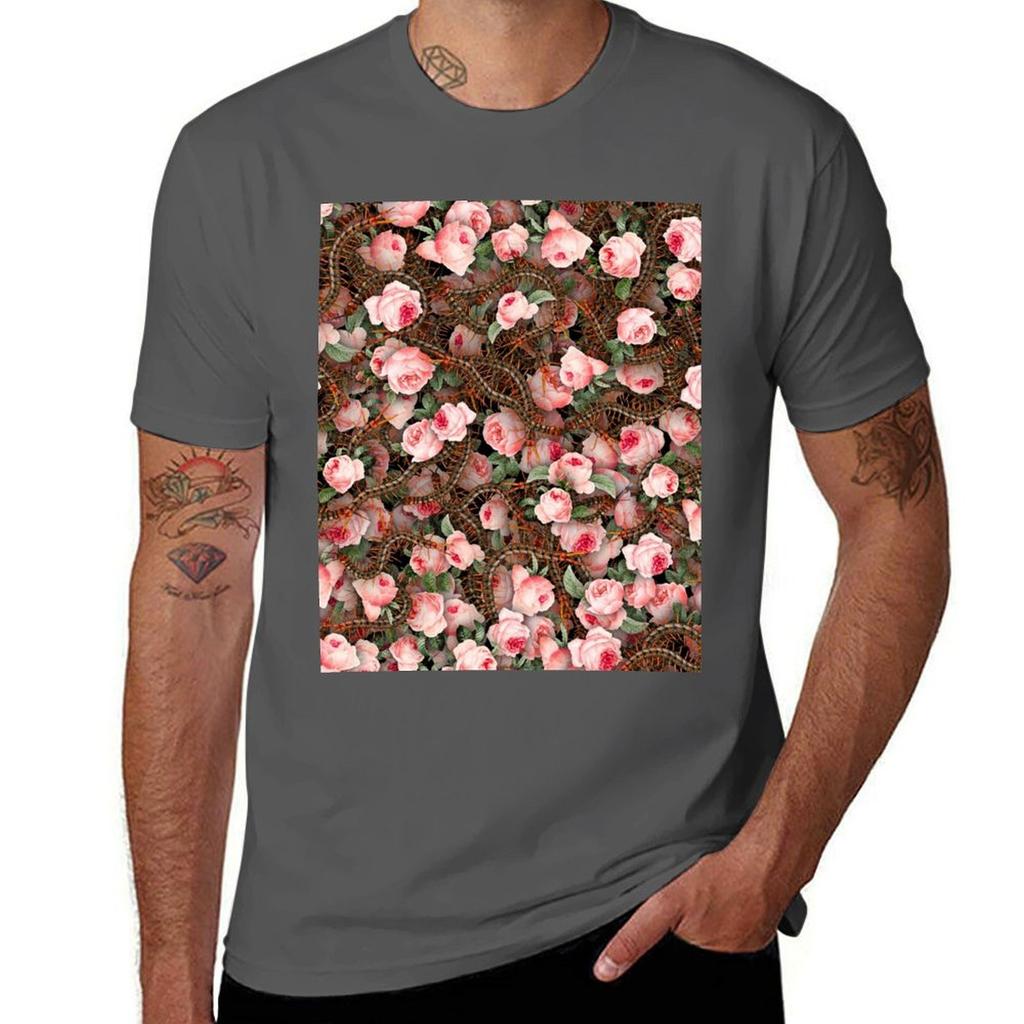 Roses And Centipedes Tshirt Active Wear Sports Tshirt For Unisex