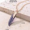 Leaf Feather Necklace Niche Design Light Luxury Clavicle Chain Commuting Simple Versatile Sweater Chain