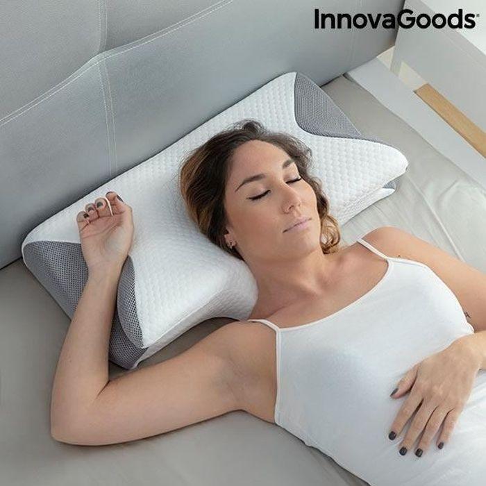 Ergonomic Pillow - INNOVAGOODS - Viscoelastic - Cervical Support - Washable Cover - 62x36x14 Cm