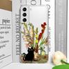 Vintage Oil Painting Van-Gogh Black Cat Phone Case for Samsung Galaxy A14 A16 A55 A54 A36 A53 A13 A15 A25 5G Scenery Clear Cover