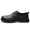 Cow Leather Autumn Platform Shoes for Men Fashion Casual New Designer Derby Shoes Male Low Top Work Ankle Boots Men