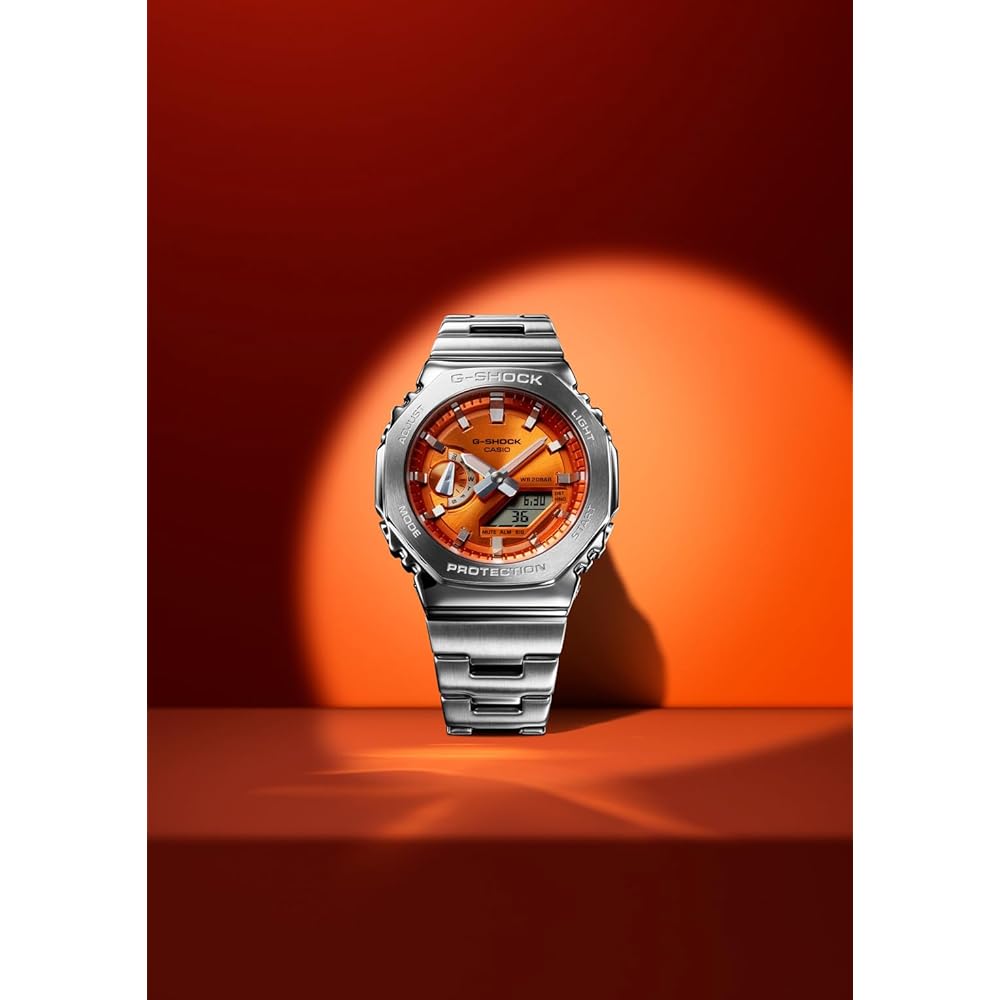 Casio G-Shock GM-2110D-4AJF Men's Metal Bezel Band Watch Silver