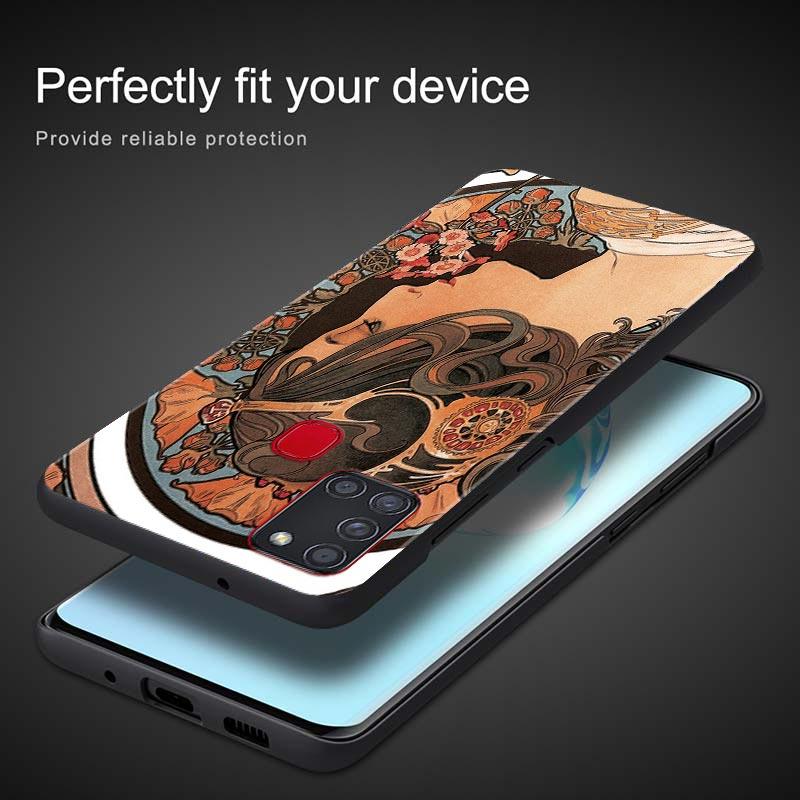 Etui na Samsung Galaxy S21 S20 S10 S9 S8 Plus Ultra 5g S10lite S10e S7edge S20 S21 Fe Etui Plakat Artystyczny Alphonse Mucha Slim