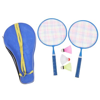 Set Racchetta Badminton per Bambini Sport all'Aperto Racchetta da Tennis Giocattolo per Allenamento con 3 Badminton in Nylon per Stadio Cortile Blu
