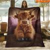 1pc 2D Flat Printing Spring & Summer New Arrival Adorable Calf Pattern Digital Print Blanket, Throw Blanket, Soft and Comfortable 100% Polyester Fiber