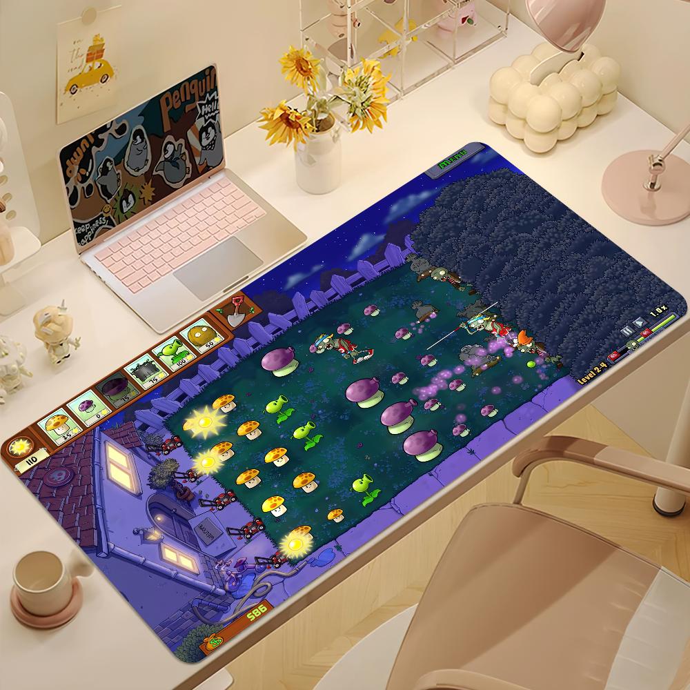 Plants vs Zombies Replanted Maps Mouse Pad Desk Mat Large Nonslip Antifray Keyboard Ergonomic Office Rubber PC Home Custom M 300x800x2mm