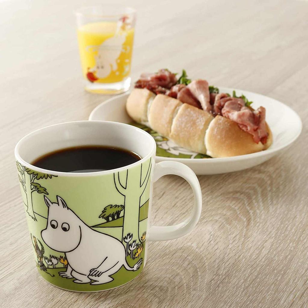 Moomin Arabia Official Gift 300ml Classic Moomin Green Moomin Christmas Wedding Birthday Housewarming Officially Imported (Arabia) Wrapping Mug,