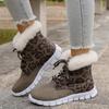 Women's Winter Furry Slip-Resistant Platform Sneakers/Boots - Thick Platform Height Increase