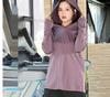 Trendy Plus Size Hooded Yoga Suit: Slimming, Medium-Long Fitness Top for Running