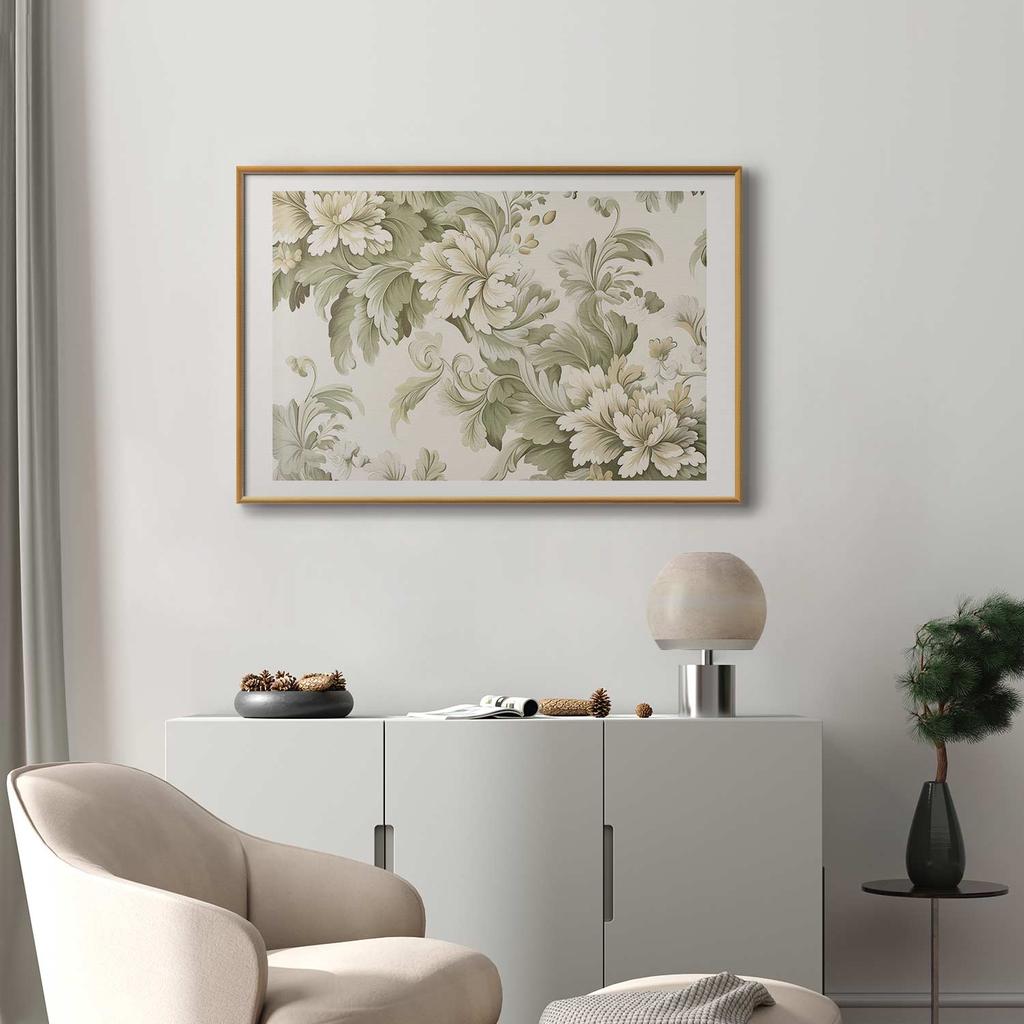 Plakat - Vintage Kwiaty W Jasnych Kolorach