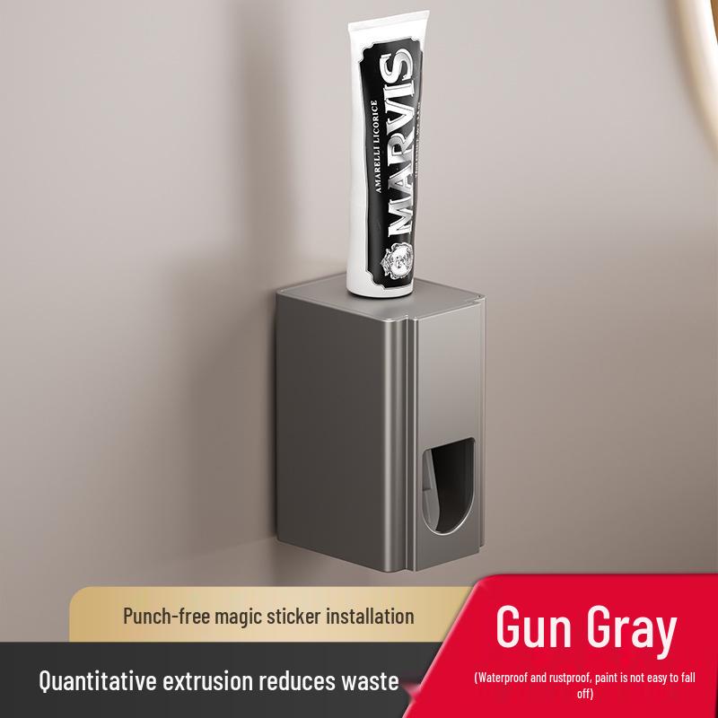 Wall-Mounted Punch-Free Toothbrush and Mouthwash Holder Set
