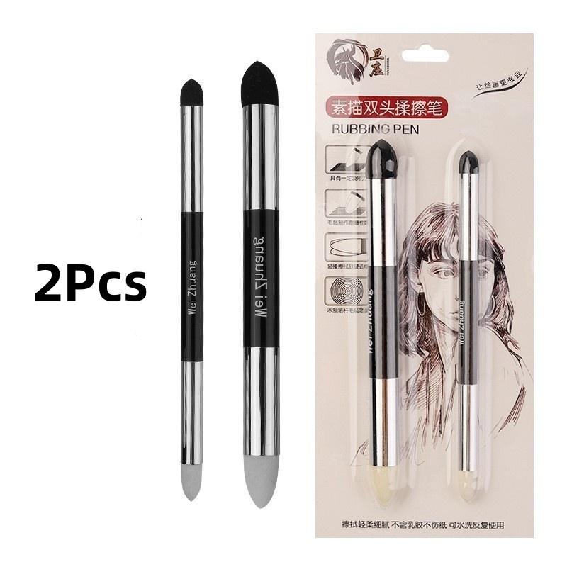 Professional Oil Pastel Smudge Pen 2/3Pcs Soft Sponge Mixing Stumps Multi Shape Tips for Studio Art Work
