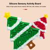 3D Silicone Texture Stress Relief Toy Puzzle Portable Fine Motor Skills Busy Board Christmas Activity Design Tree Shape