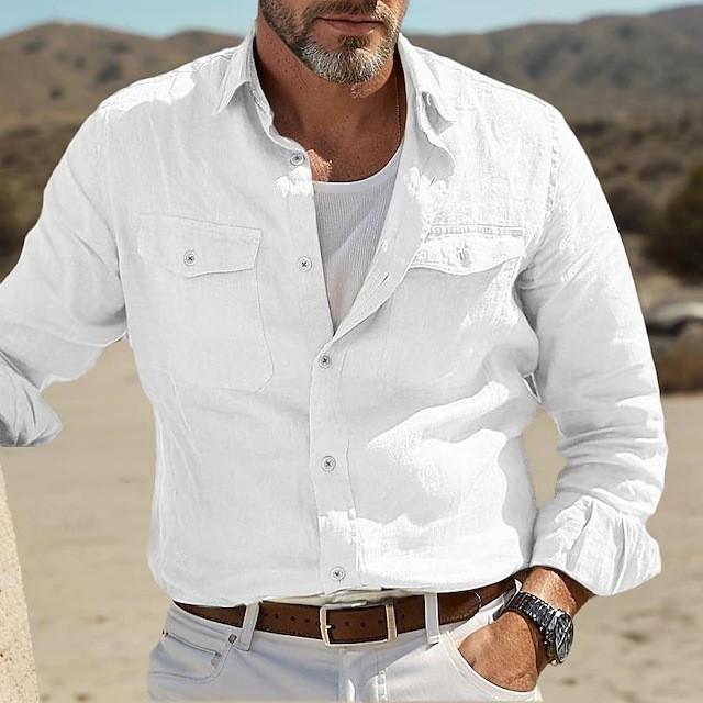Men's Casual Shirts Men Hawaiian Shirts Breathable Men