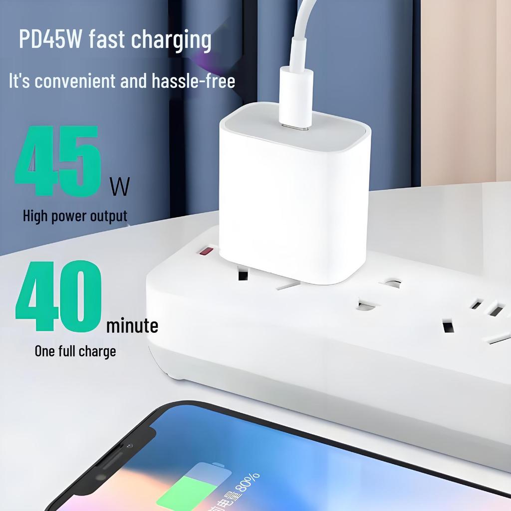 45W Super Fast PD3.0 Charger for Apple 17/16 Series, 3C Certified