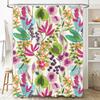 Soft Coral Red Shower Curtain Set Bathroom Decor Print Waterproof Washable Polyester Fabric for Home Decoration Size: 60 X 72 In