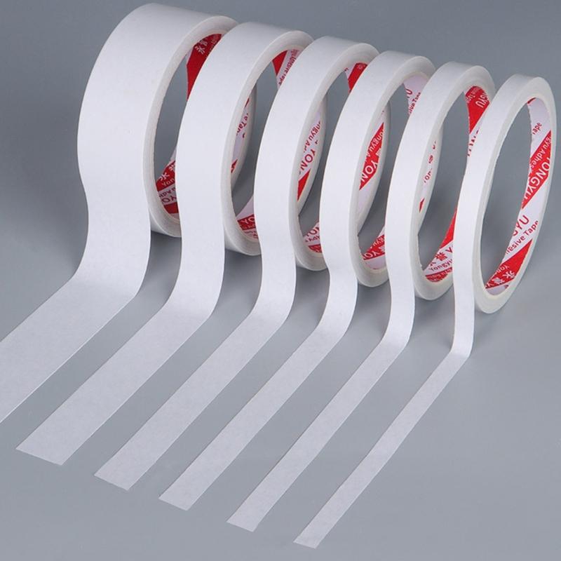 10 Rolls High Strength White Double Sided Tape Strong Adhesive Mounting Tape for Craft Scrapbooking 10Meter Per Roll