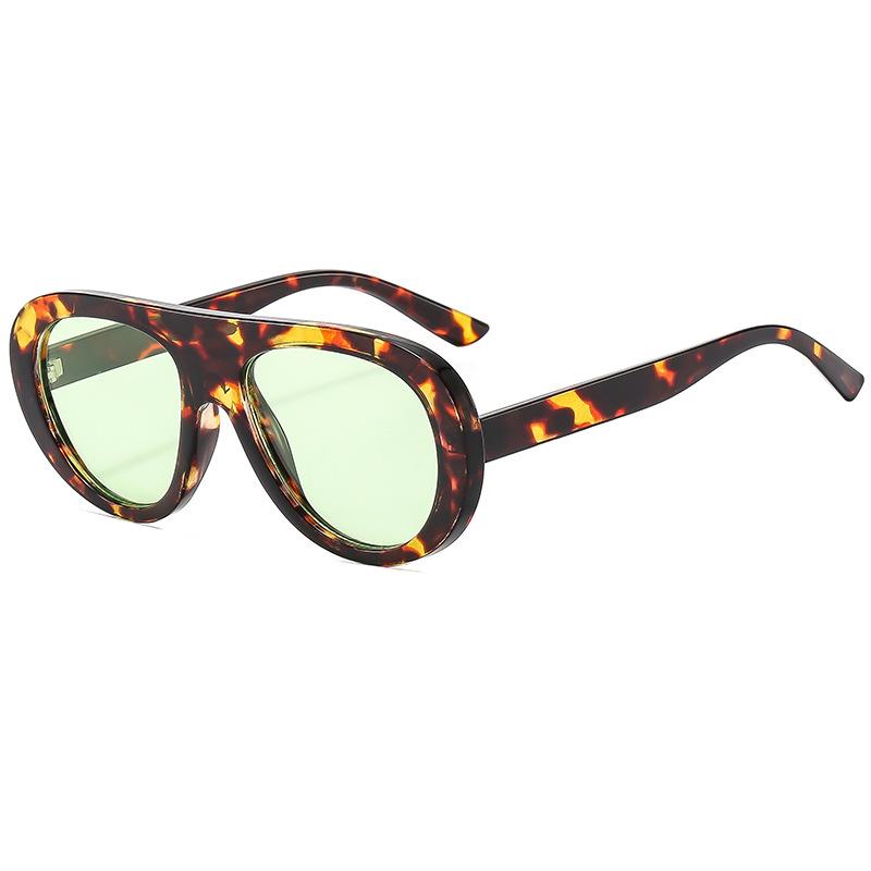 Retro Large Frame Round Face Thin Toad Glasses Men'S And Women'S Tide Single Beam Sunglasses Men'S Sunglasses Women