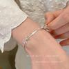 Ribbon Aesthetics Minimalist Bow Snake Bone Chain Bracelet Women's Niche Design High-end Pure Desire Wind Hand Jewelry
