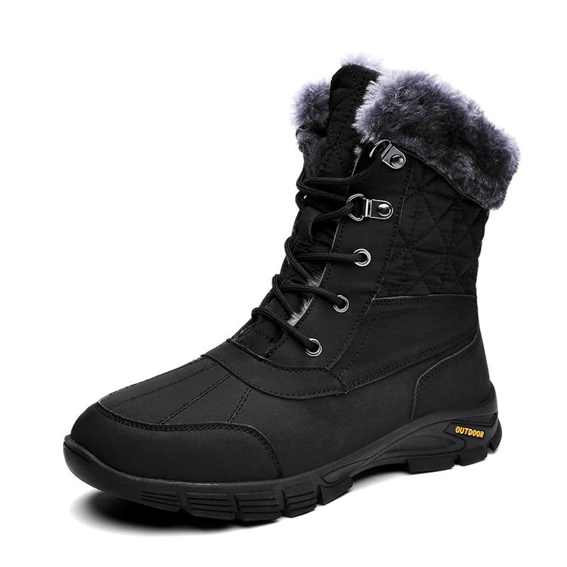 Winter Hot-selling Large-size Men's Snow Boots, Tarp, High-top Velvet Warm Martin Boots, Northeast Shoes