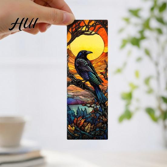 Gift for Book Lovers Stained Glass Flower Bookmark, Floral Acrylic Suncatcher Lightweight Bookmark Plant Page Marker, Gifts Bookish, Women Dreamy