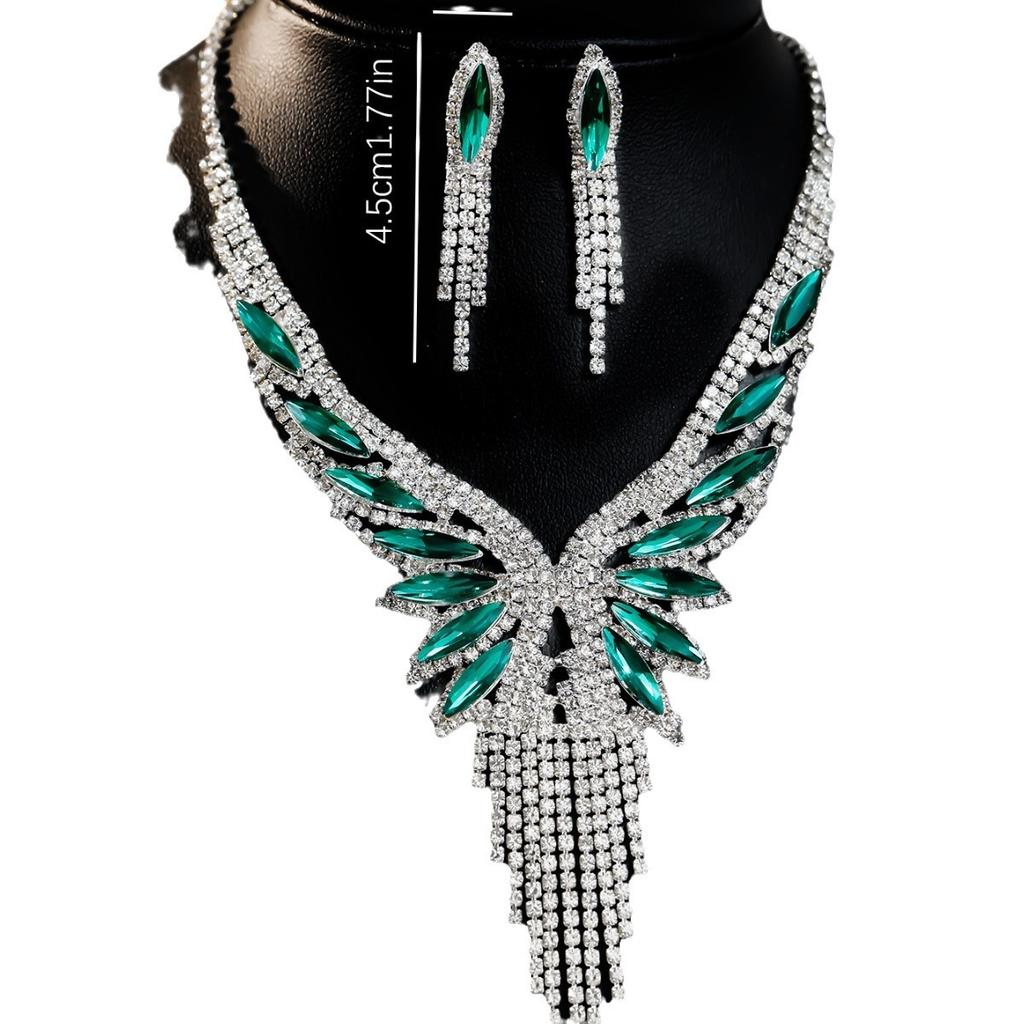Bridal Accessories Necklace Earrings Jewelry Set Banquet Dress Set Chain Versatile Temperament Accessories