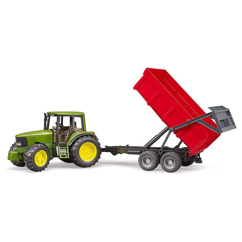 BRUDER JD6920 Tractor & Tipping Trailer (Red) BR02057