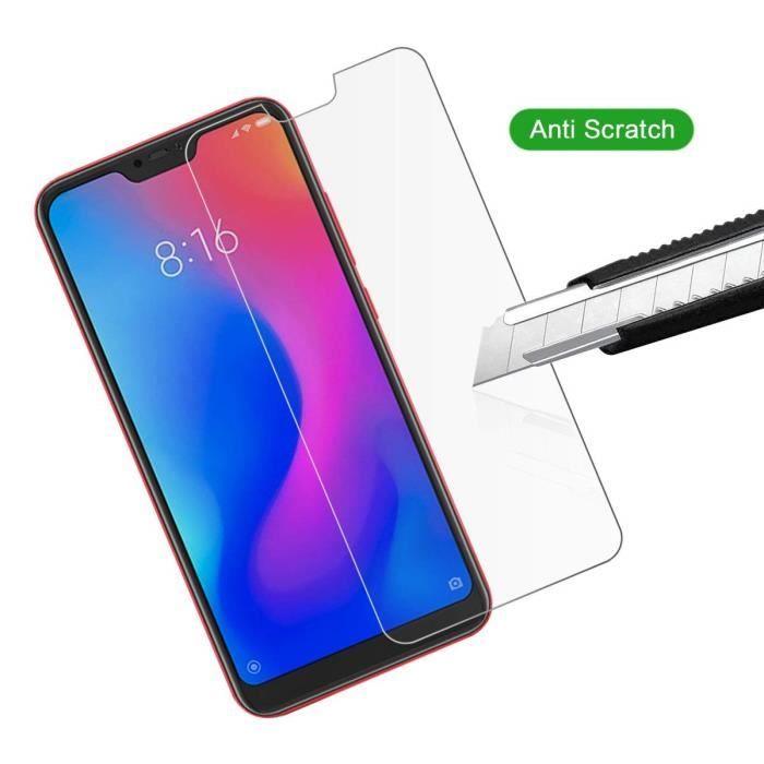 Film de protection d'écran - Phonillico® - Xiaomi MI A2 LITE - Pack de 2 - Verre trempé - Résistant aux rayures