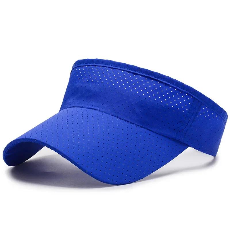 Sun Air Ventilated Permeable Air Summer Hats Men Women Adjustable Visor Uv Protection Top Empty Solid Sports Tennis Running Sunscreen Cap Hat