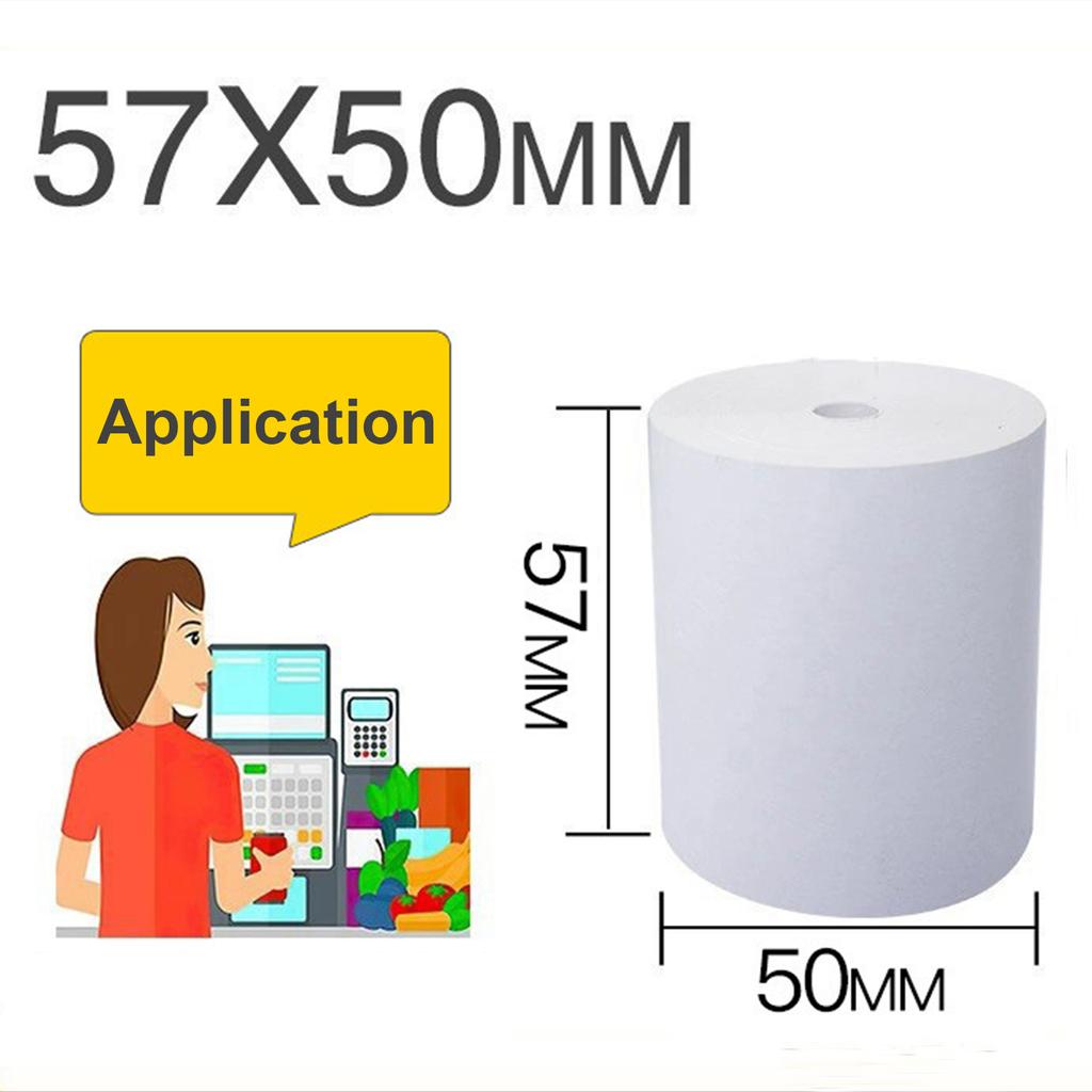 Printing Paper for 58mm Receipt Thermal Printer USB BT Mini Portable Label Printer Supermarket Receipt Bill Printing