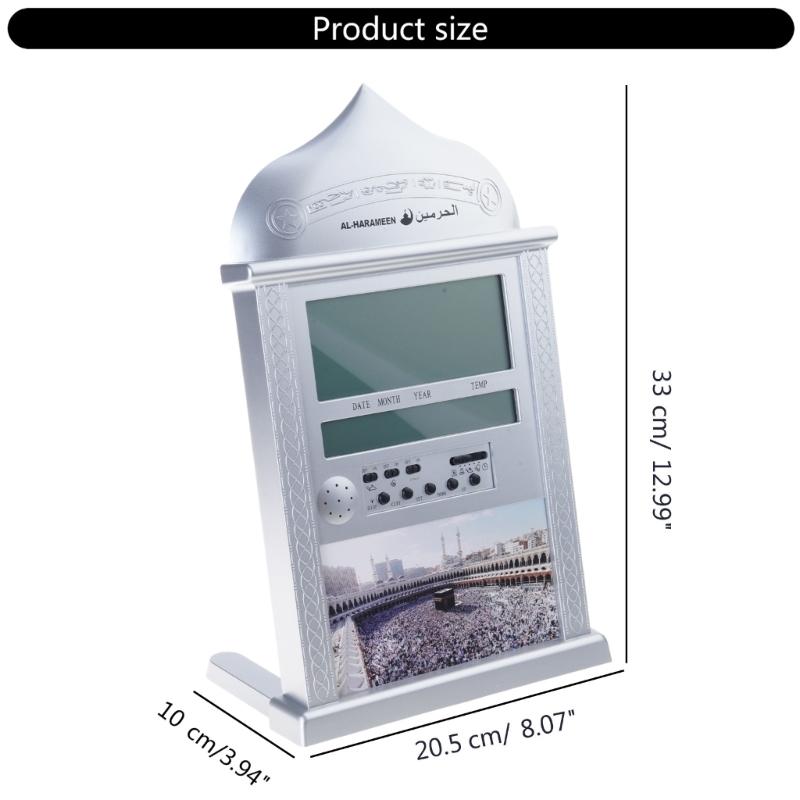 Works Azan Alarm Clock - Islamic Digital 5 Namaaz Reminder Table Clock