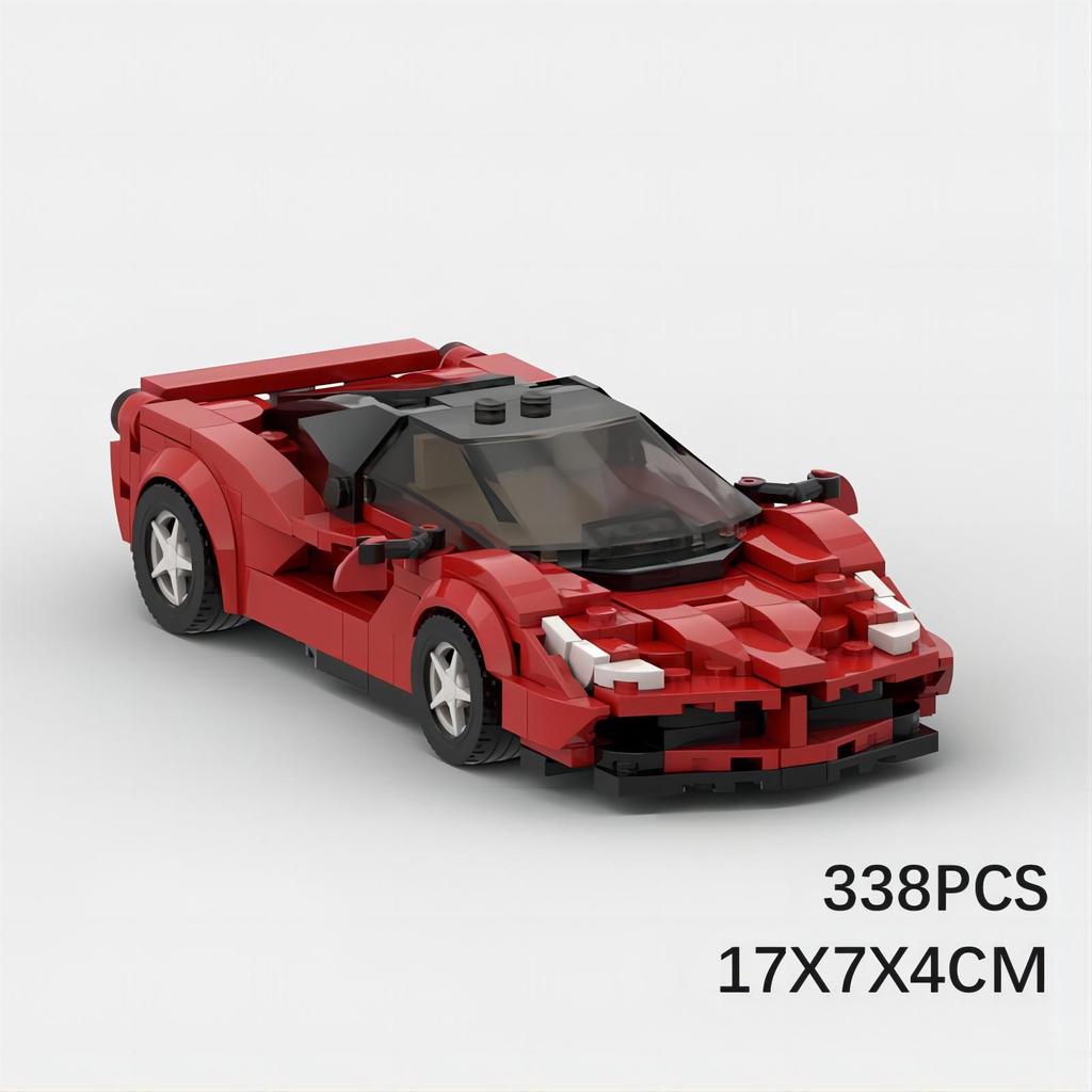 MOC- 93967 Ferrari 8 Grid Racing Sports Car Parts Package Speed Toy Car Model