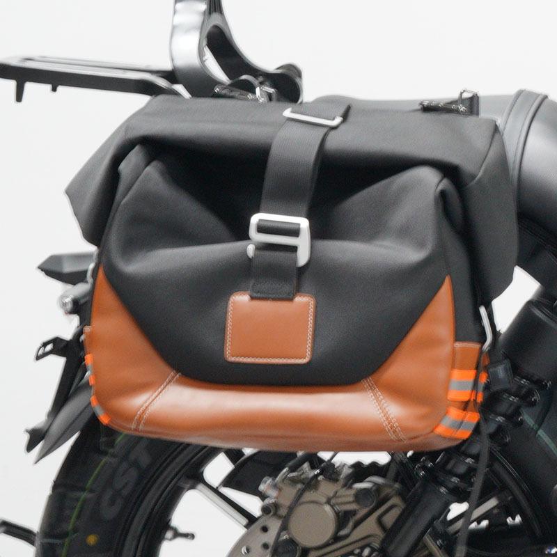 Qidian KD150C Retro Protective Bar & Canvas Side Bag with Folding Backrest