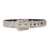 Y2K Punk Style Women's Sequin Rhinestone Leather Belt - Trendy Jean Accessory