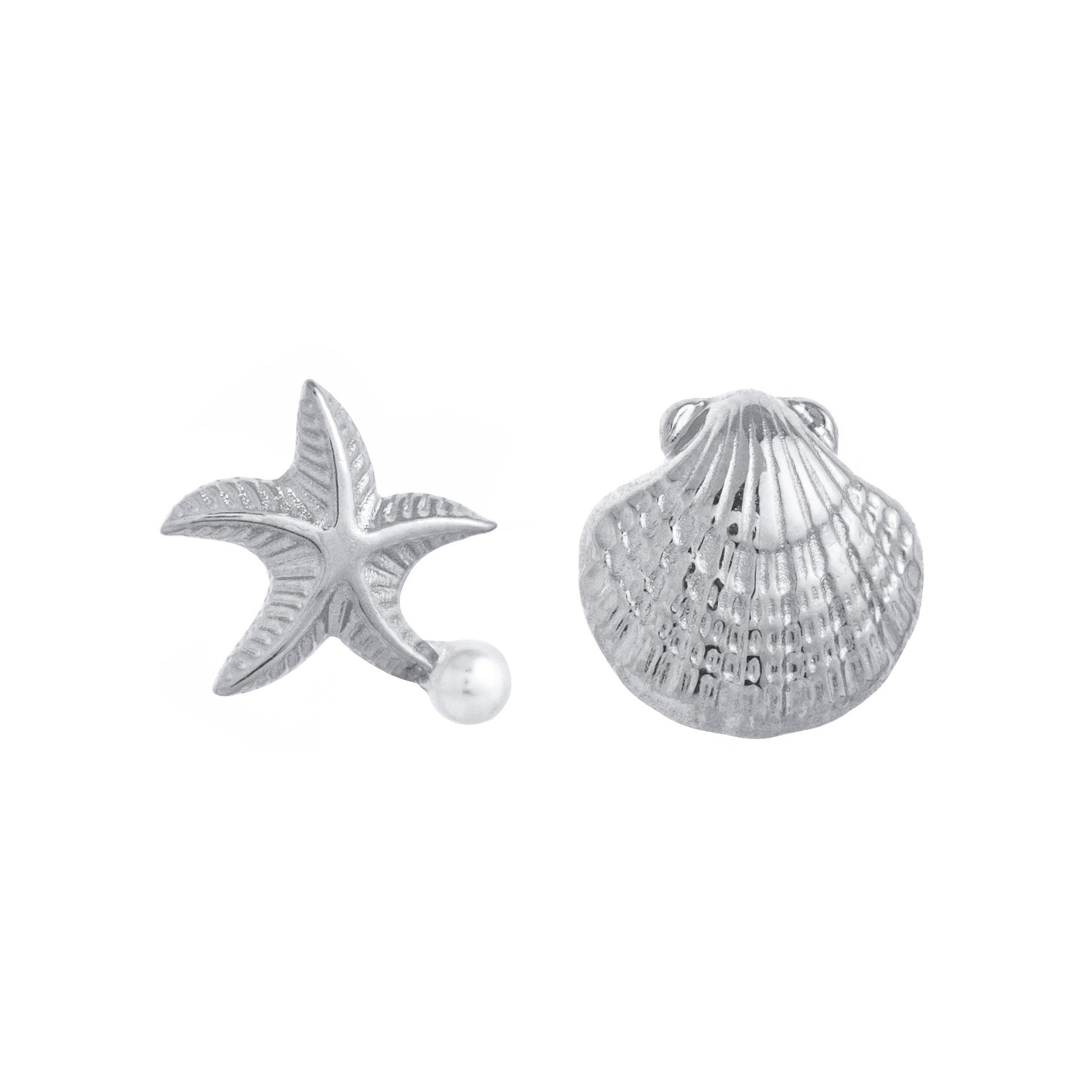 Geometric Stainless Steel Starfish Earrings - Cute, Non-fading Ocean Series Ear Jewelry