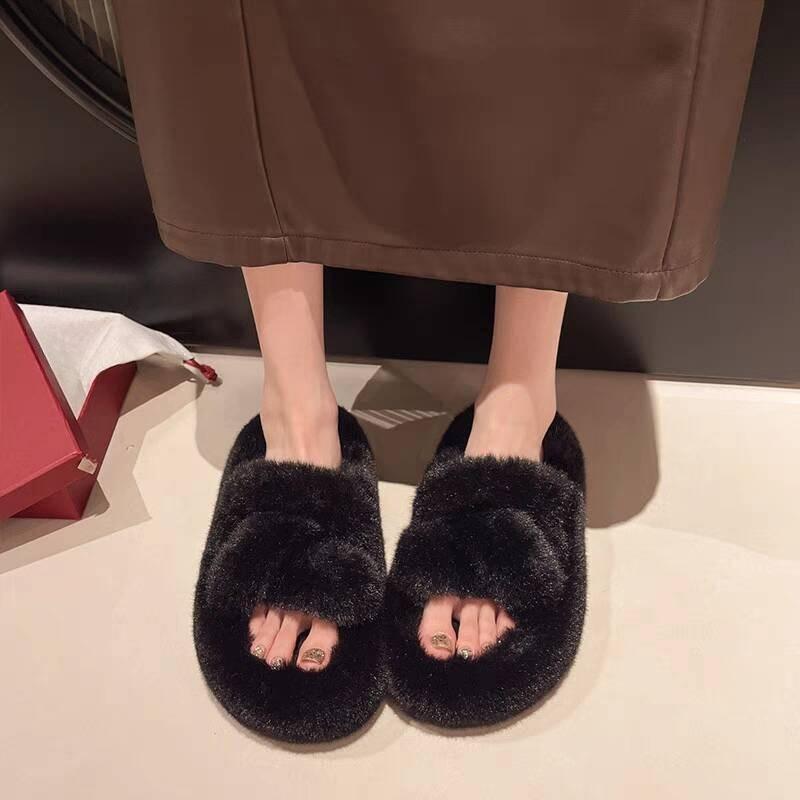 New Style of Casual Snow Shoes with Fleece and Thickened Warmth Cotton Slippers for Women