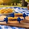 Heat Resistant Corn Forks Dinosaur Holders, Durable 3D Printing Lightweight Sturdy Prongs, Fun Safe Fork, for Hot BBQ Party Dining Table