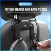 Car Seat Back Hooks Phone Holder Auto Portable Fastener Double Hooks For BMW M Performance 1 3 5 7 Series M3 M4 M5 M6 X1 X3 X5 X6 X7 E30 E34 E36 E39