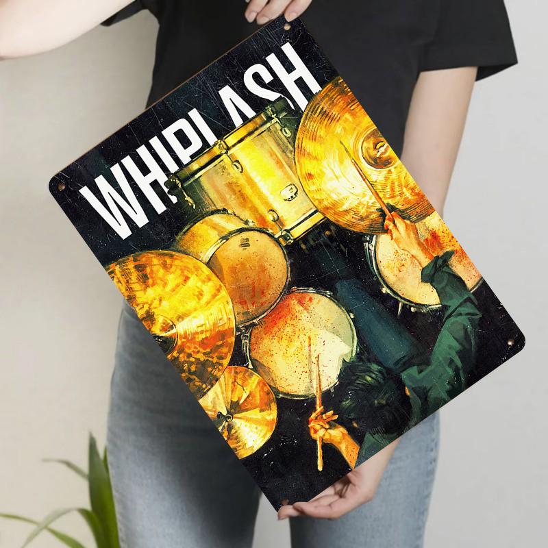 

Whiplash Movie Poster Metal Wall Art Vintage Style Music Decor for Home Bar Room 20x30cm（7.8x11.8inch）