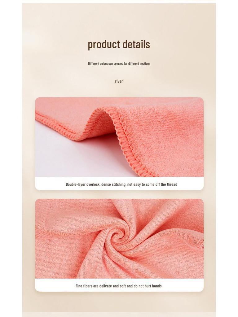 Miao Liya Thick Flannel Double-Sided Towel for Multi-Purpose Home Cleaning, Assorted Colors