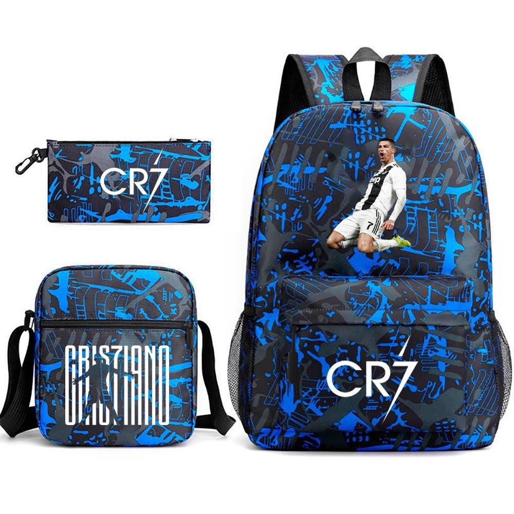 3-delige Schoolrugzakset voor Studenten Grote Capaciteit Oxford Stof Schooltas met Schouderband en Etui 3 piece set