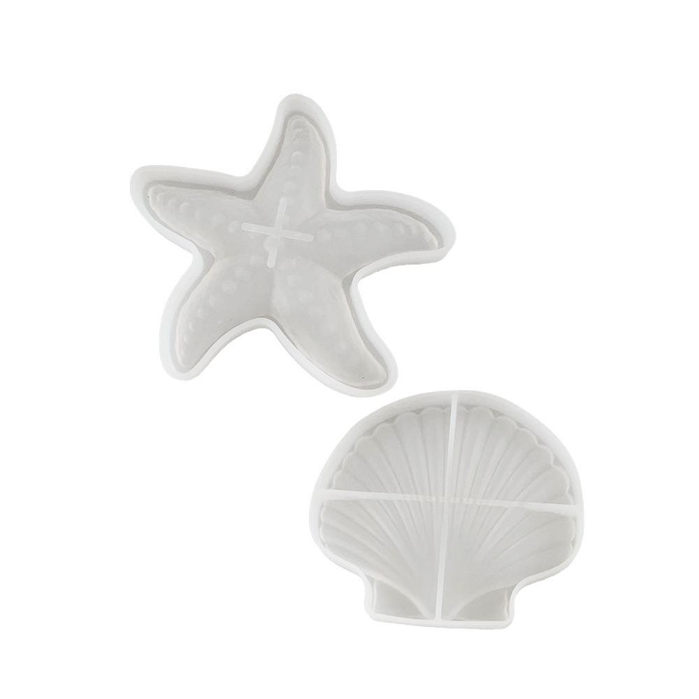 Starfish Shell Keychain & Ornament Silicone Mold for DIY Epoxy, Diffuser, Candle.