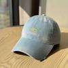 Spring and Autumn Versatile Trendy Brand Baseball Cap with 3D Letter Embroidery, Soft Top, Curved Brim, Slimming Effect, Women's Casual Sunshade