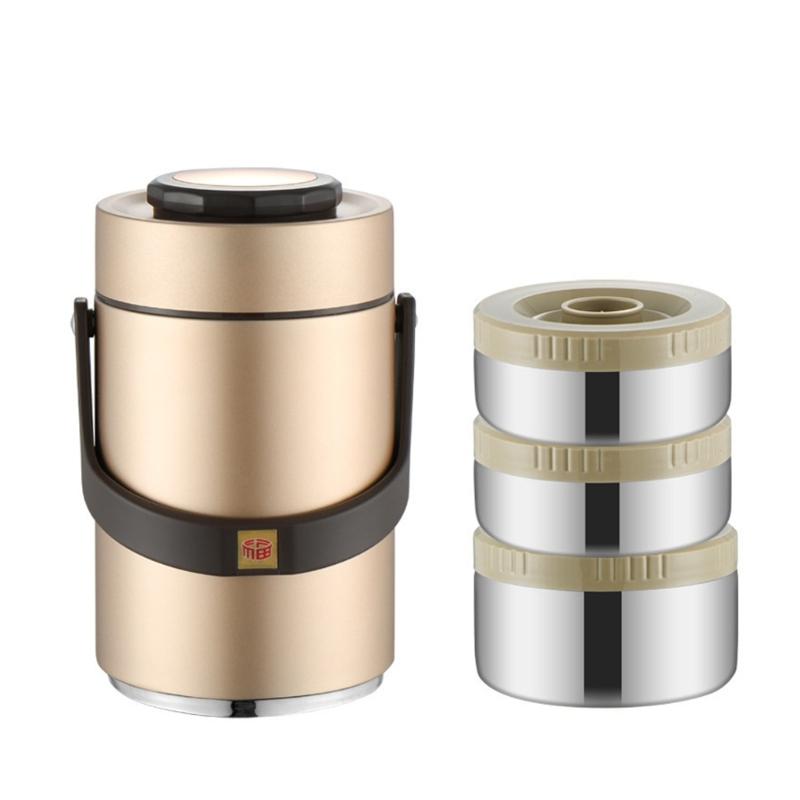 Thermal Insulated Wide Mouthes Soup Jar 3 Layer Stackable Bentos Box Leak Proof 12H Heat Retention Lunch Container