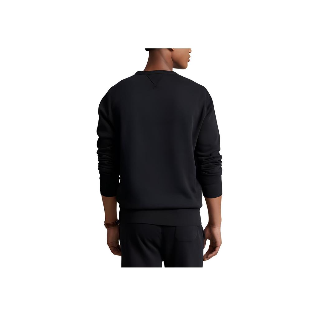 Polo Ralph Lauren FW22 Einfarbiger V-Ausschnitt Jacquard-Strickpullover Herrenpullover Schwarz MNPOKNI16822312-001