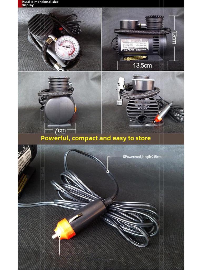 Arabalar, Motosikletler ve Büyük Araçlar için Kompakt 12V Elektrikli Hava Pompası
