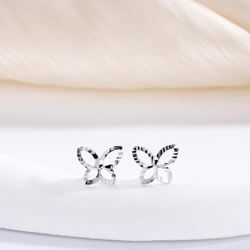 Butterfly Stud Earrings Women's Fashion Simple, Small and Exquisite Temperament Versatile Ins Style Butterfly Ear Jewelry Women