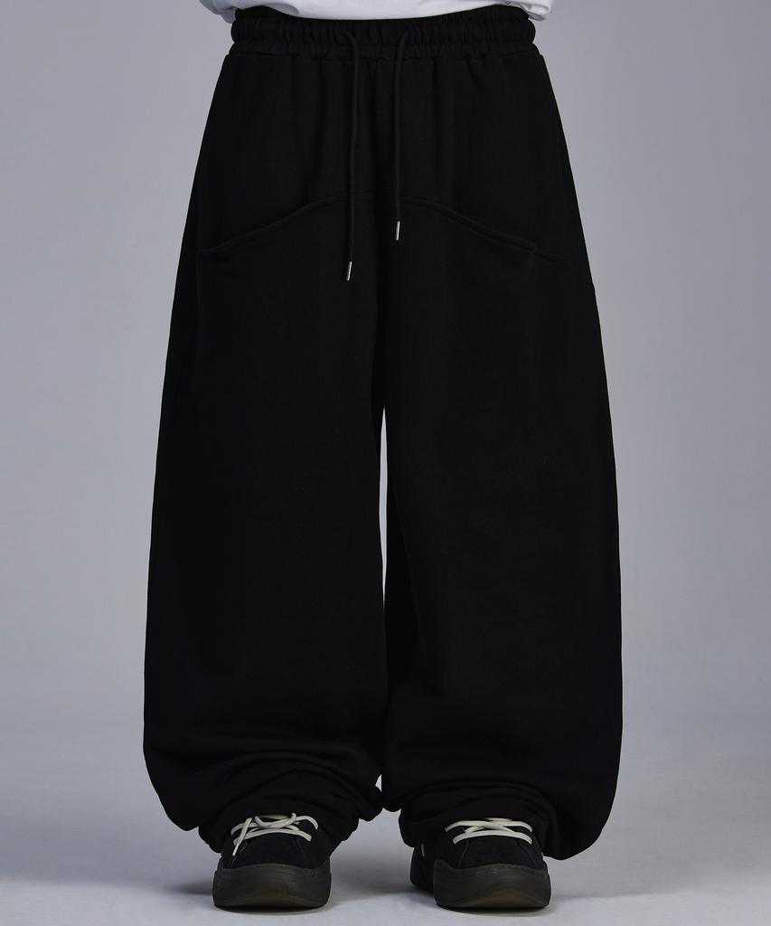 SCALLYWAG Back Pocket Eyelet Sweatpants [Black]